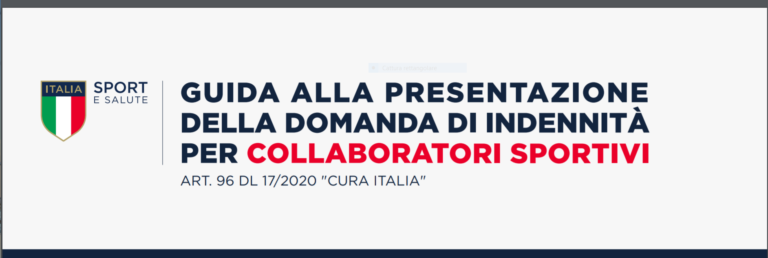 guida alla presentazione della domanda di indennita per collaboratori sportivi