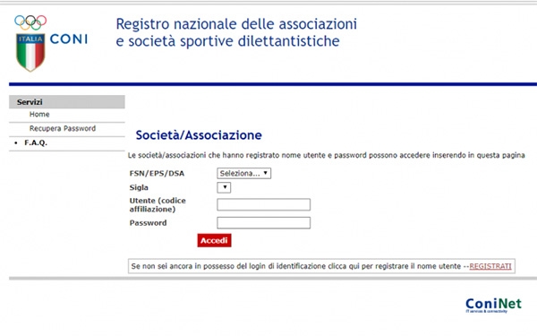 Registro CONI 2.0: guida al primo accesso e sue funzionalità