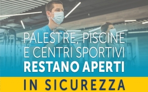 Palestre, piscine e centri sportivi restano aperti in sicurezza